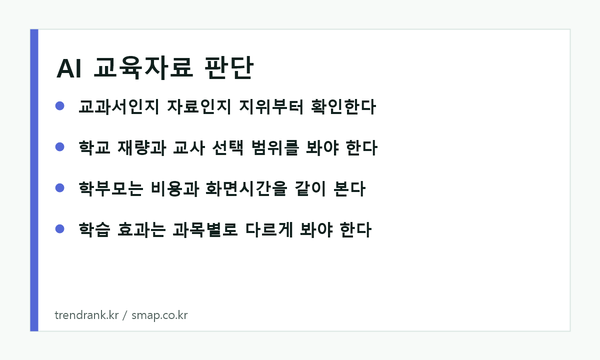 AI 교육자료 판단 기준 이미지
