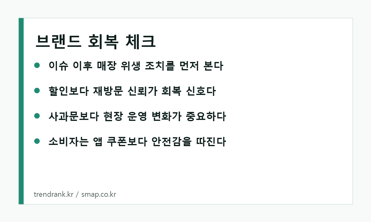 스타벅스 탱크데이 이후 브랜드 회복 체크 이미지